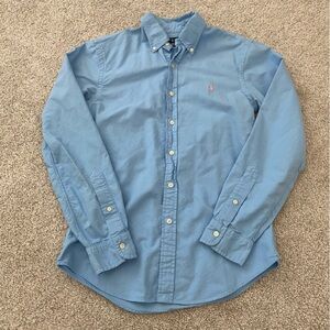Ralph Lauren Slim Fit Sky Blue Button-Down Shirt - size Small